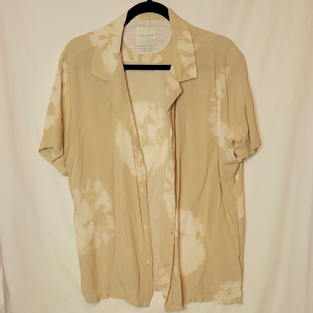 Denim & Flower Beige Tie-Dye Shirt